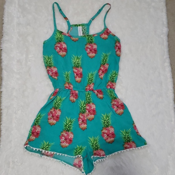 Aeropostale Pants - Floral Pineapple Romper